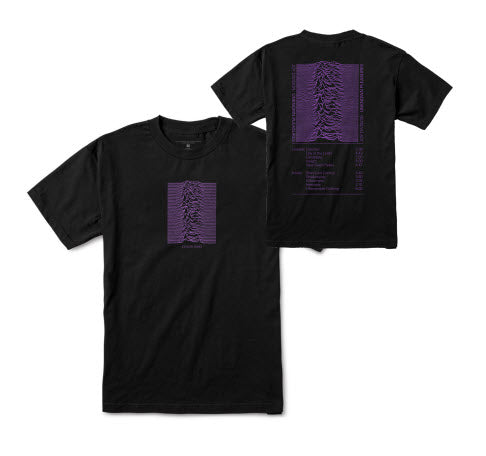 Color Bars X Joy Division Unknown Pleasures Tee - Black Purple