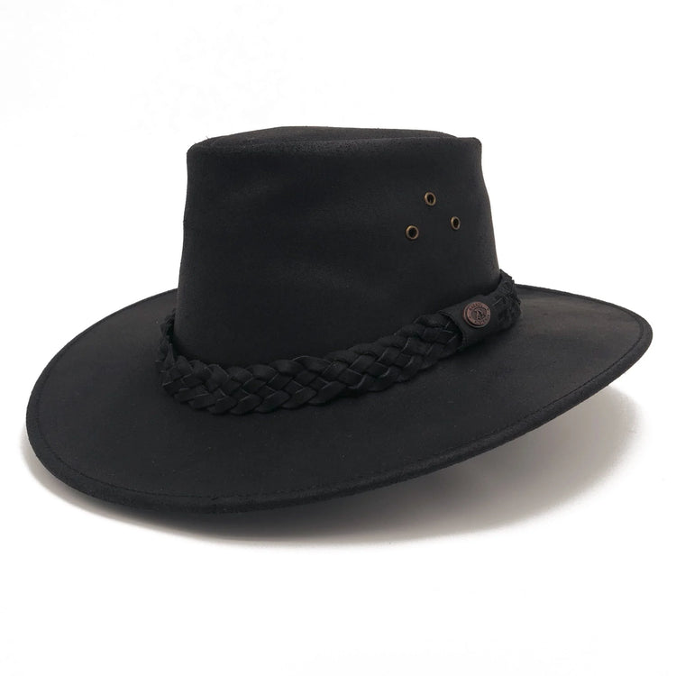 Kakadu - Bushranger - Leather Hat Black