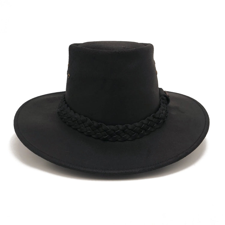 Kakadu - Bushranger - Leather Hat Black