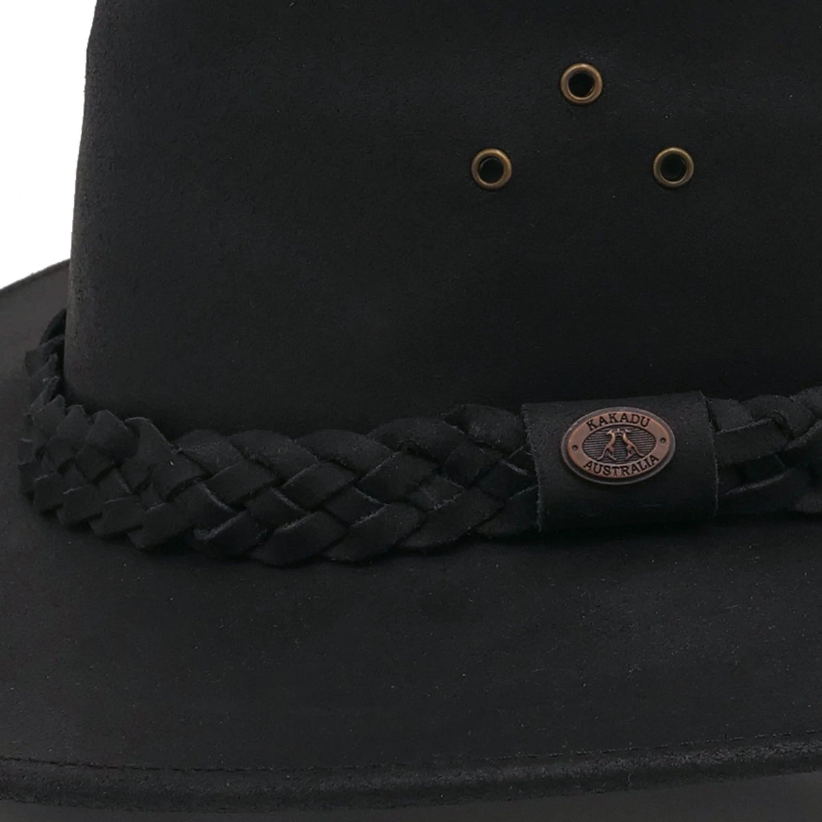 Kakadu - Bushranger - Leather Hat Black