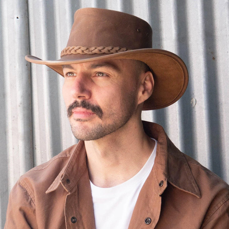 Kakadu - Nullarbor - Leather Hat - Tobacco Brown