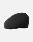 Black beret on a light gray background