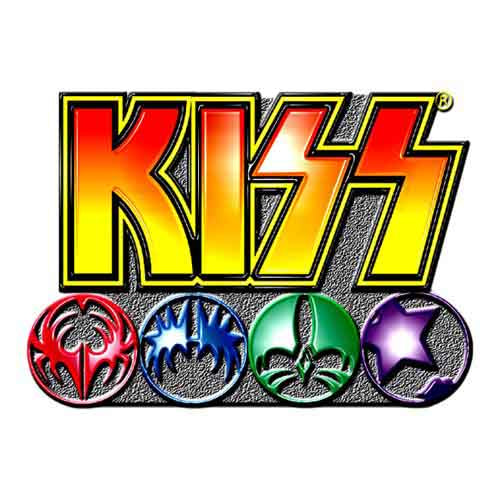 Kiss Logo & Icons Pin Badge