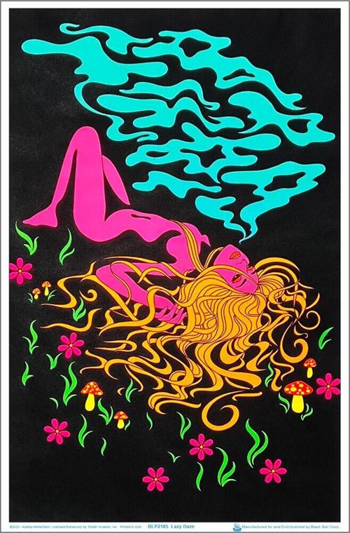 Lazy Daze by Audrey Herbertson Blacklight Poster