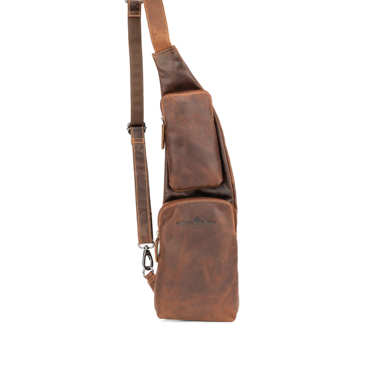 Leather Crossbody Bag Sandel - Harley
