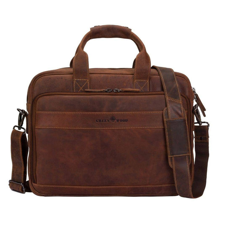 Leather The Apollo Briefcase Sandel Classic Work Travel Bag for Men  Women