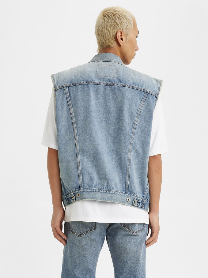 Levi's Blue Relaxed Trucker Vest A57890000
