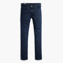 Pair of dark blue jeans on a white background