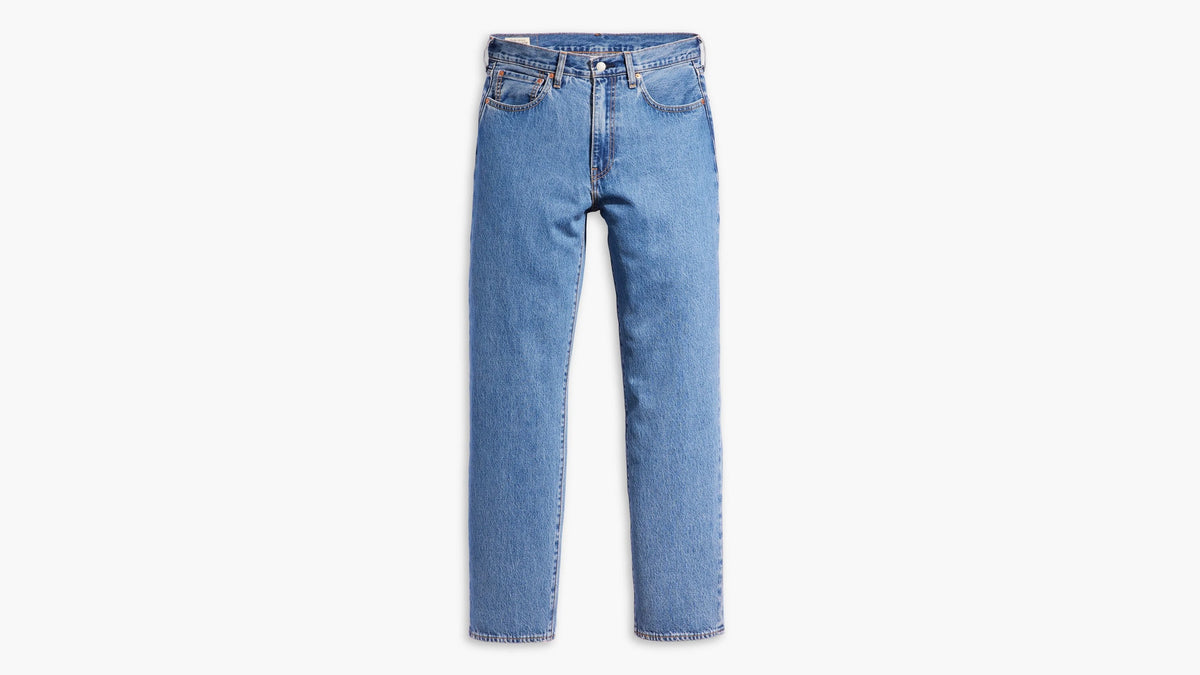 Blue Levi's jeans on a white background