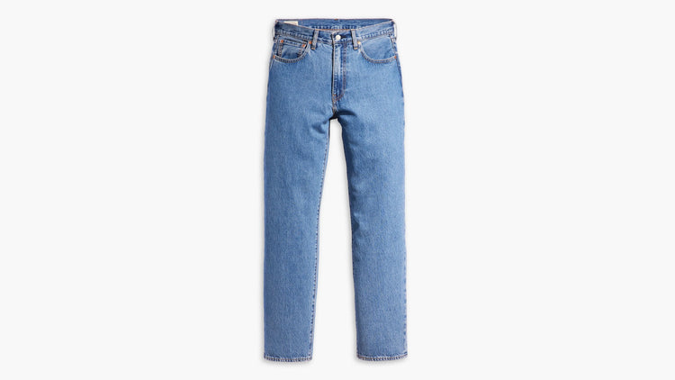 Blue Levi's jeans on a white background