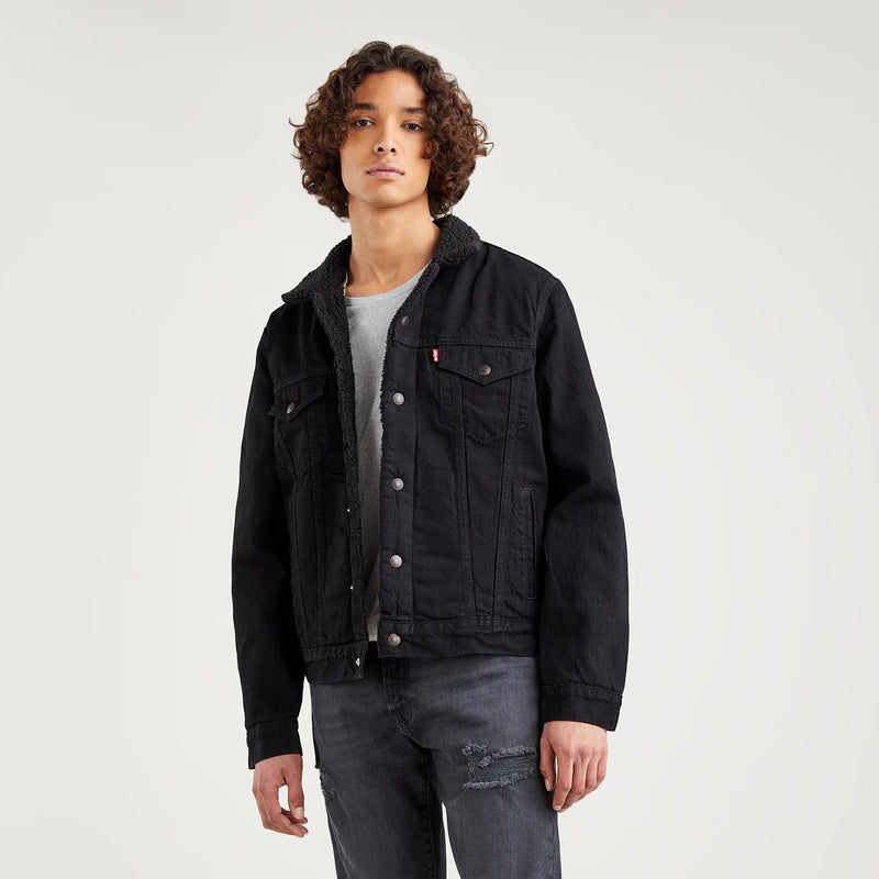 Levi's Type III Sherpa Trucker Black Jacket – Famous Rock Shop