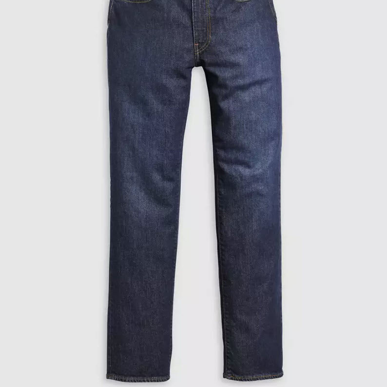Pair of blue jeans on a white background