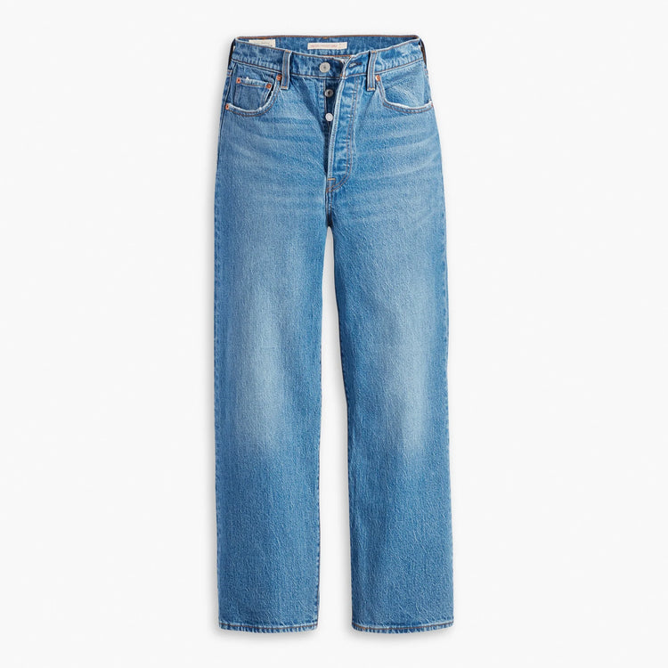 Blue jeans on a white background