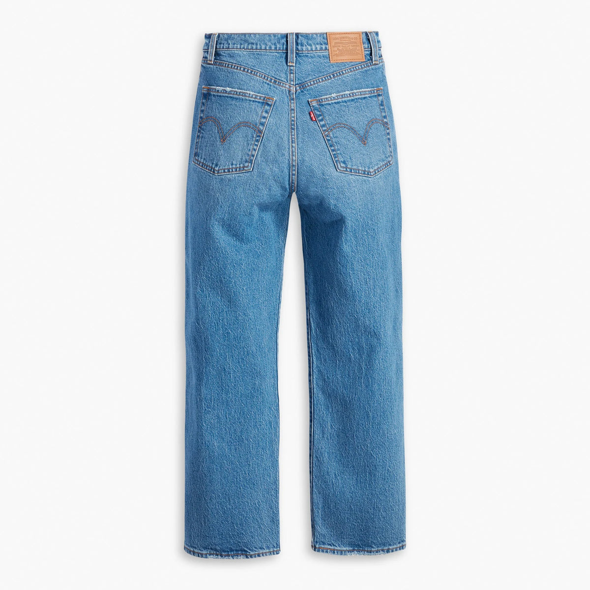 Blue jeans on a white background