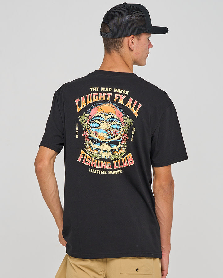 Mad Hueys Caught FK All Skull SS Tee Black