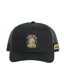 Mad Hueys Caught FK All Skull Twill Trucker Cap Black