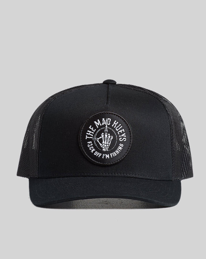 Mad Hueys Twill Trucker Cap Black