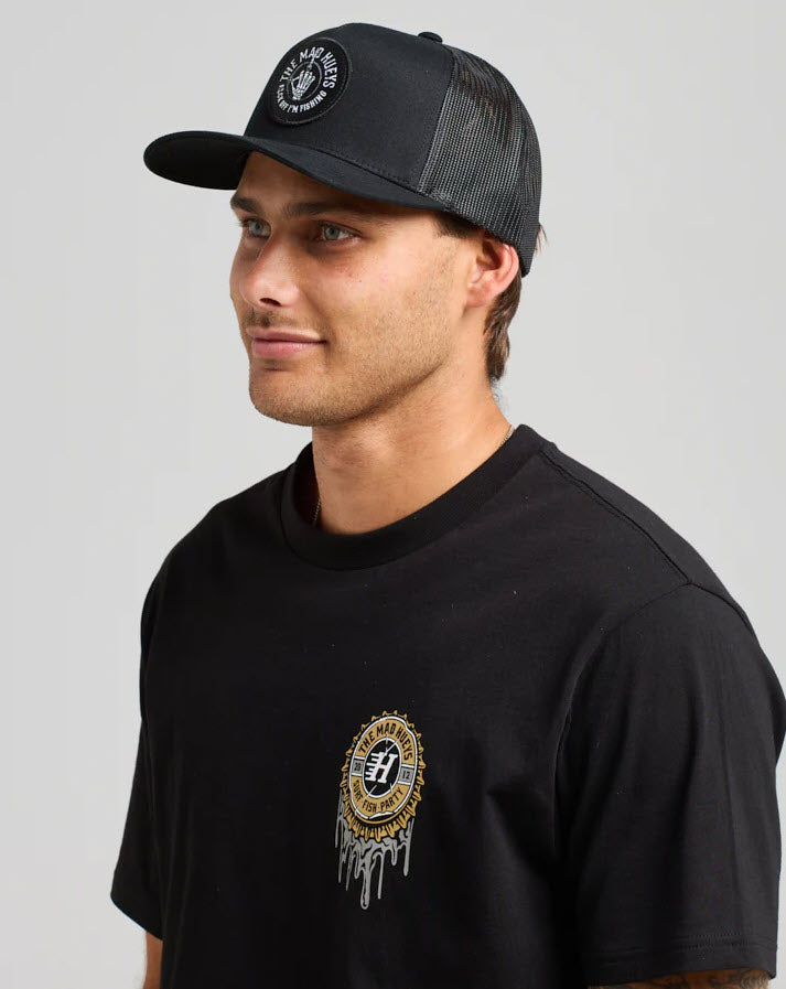 Mad Hueys Twill Trucker Cap Black