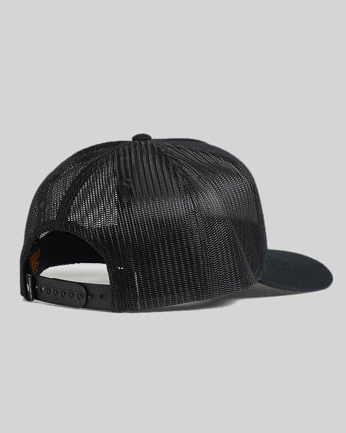 Mad Hueys Twill Trucker Cap Black