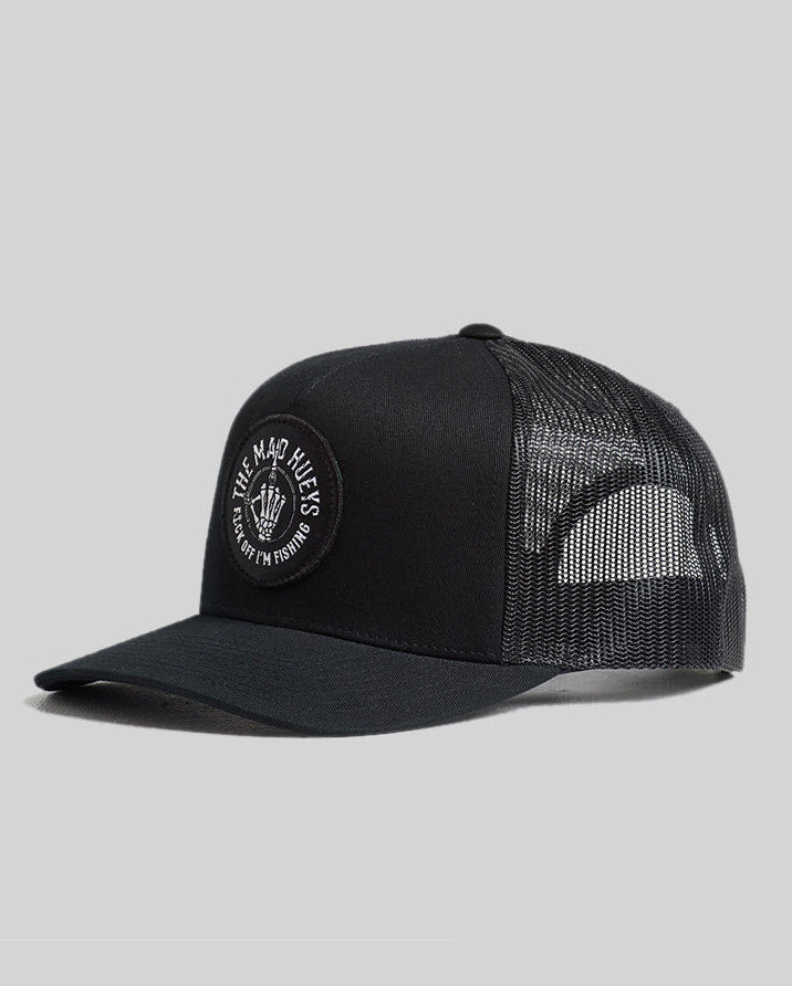 Mad Hueys Twill Trucker Cap Black