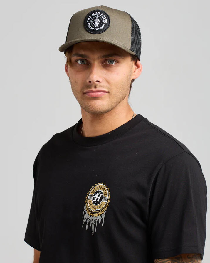 The Mad Hueys Twill Trucker Cap Olive