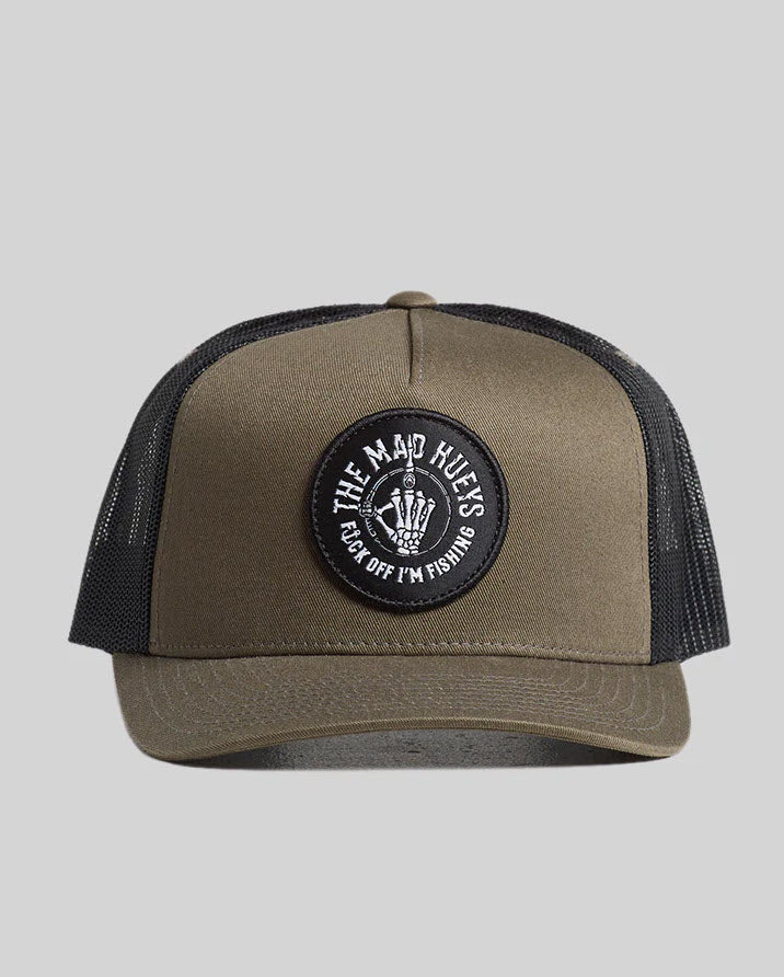 The Mad Hueys Twill Trucker Cap Olive