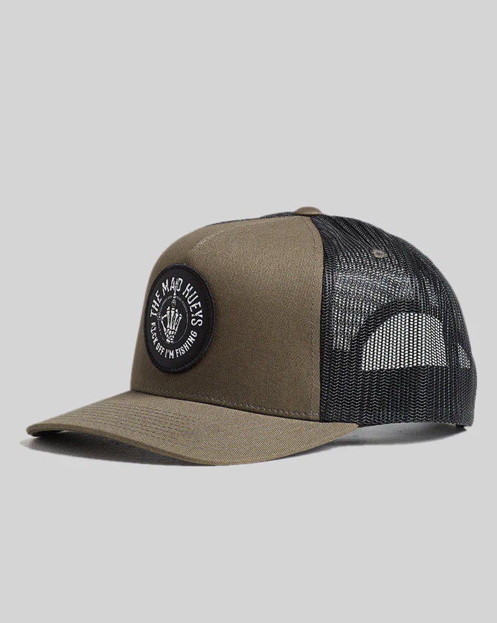 The Mad Hueys Twill Trucker Cap Olive