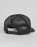 Black mesh cap on a light gray background