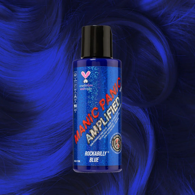 Manic Panic Semi-Perm Hair Color Amplified Bottle- Rockabilly Blue