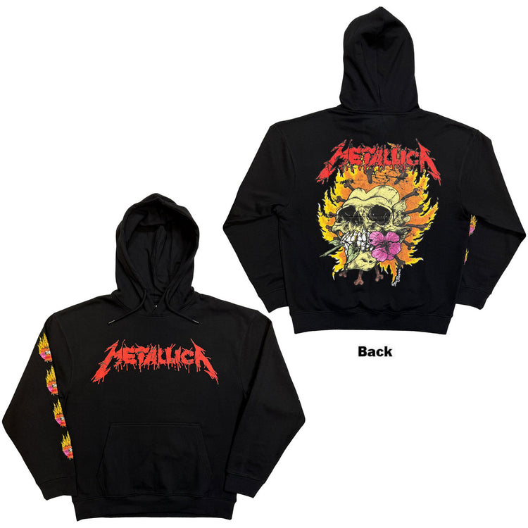 Metallica  Flower Skull Unisex Pullover Hoodie