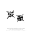  Metallica Ninja Star Logo Ear Studs