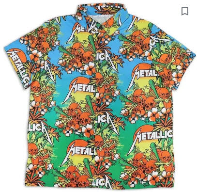 Metallica Sunset Skulls Hawaiian Shirt