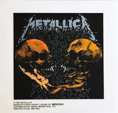 Metallica Two Skulls Vintage Static Sticker 1993