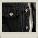 Metallica Denim Vest leather patch and woven trims Unisex  Faces - Black Tar