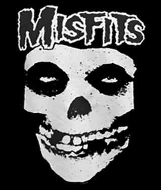 Skull logo with 'Misfits' text on a black background