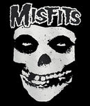 Skull logo with 'Misfits' text on a black background