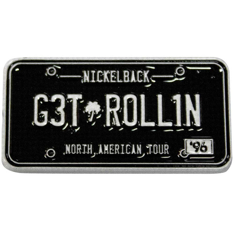 Nickelback License Plate Pin Badge
