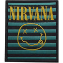 Nirvana Logo & Happy Face Stripes Woven Patch