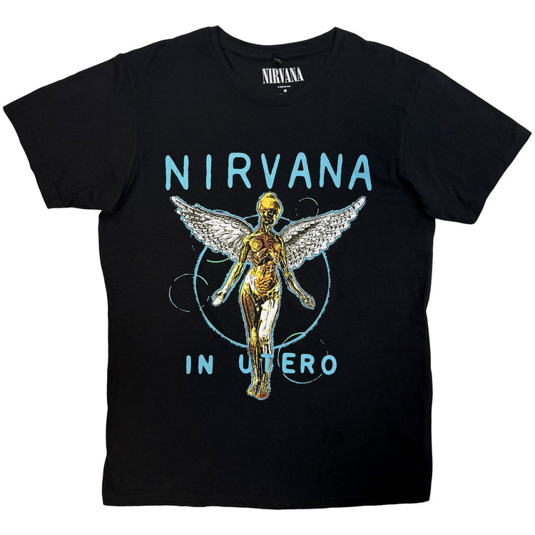 Nirvana In Utero Neon Blue Unisex Premium Carbon T-Shirt