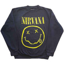 Nirvana Yellow Happy Face Unisex Sweatshirt Navy