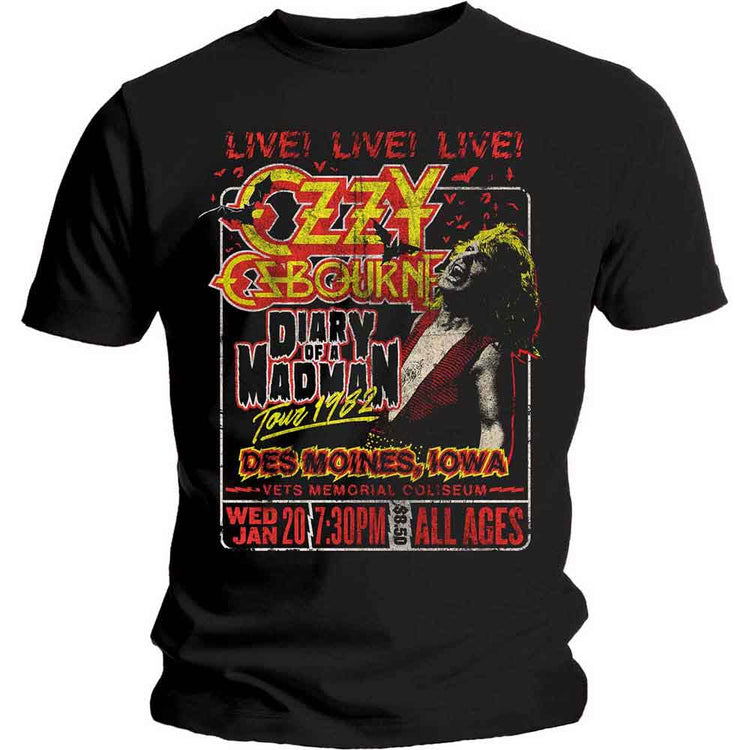Ozzy Osbourne Diary of a Madman Tour Unisex T-Shirt &nbsp;