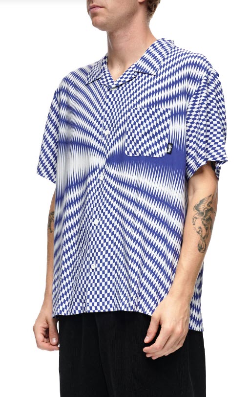Stussy Psychedelic Check Shirt Blue