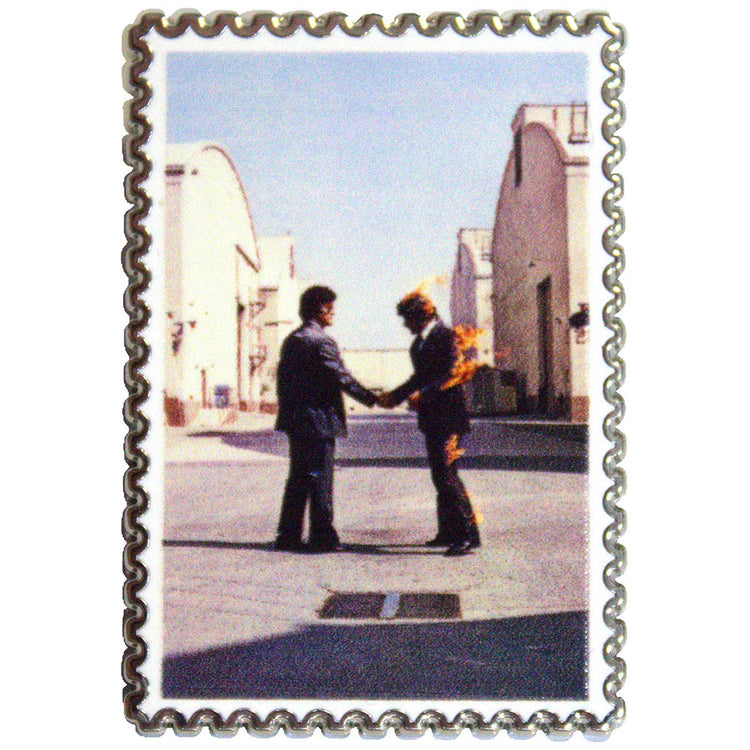 Pink Floyd Wish You Were Here Stamp Pin Badge
