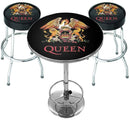 Queen 2 Stool & 1 Table Set Classic Crest