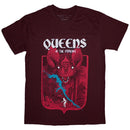 Queens Of The Stone Age Bat Unisex T-Shirt Maroon Red