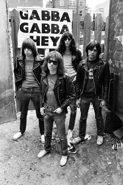 Ramones GABBA GABBA HEY B&W Poster