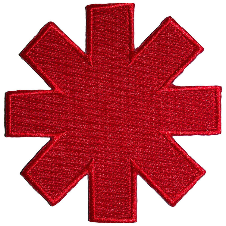 Red Hot Chili Peppers Red Border Asterisk Woven Patch