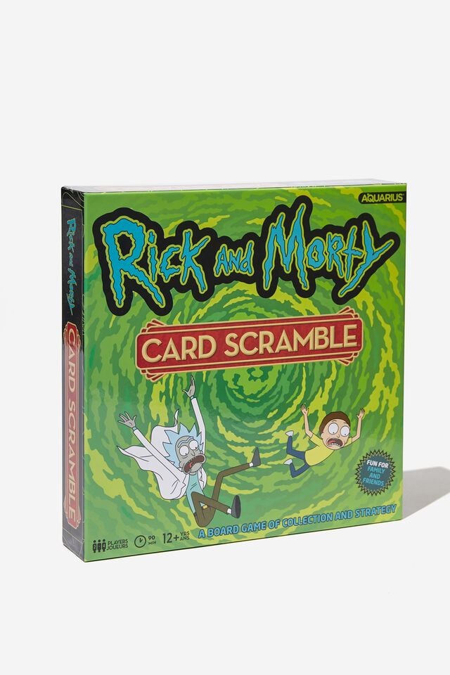 Rick & Morty Card Scramble Board Game Aquarius