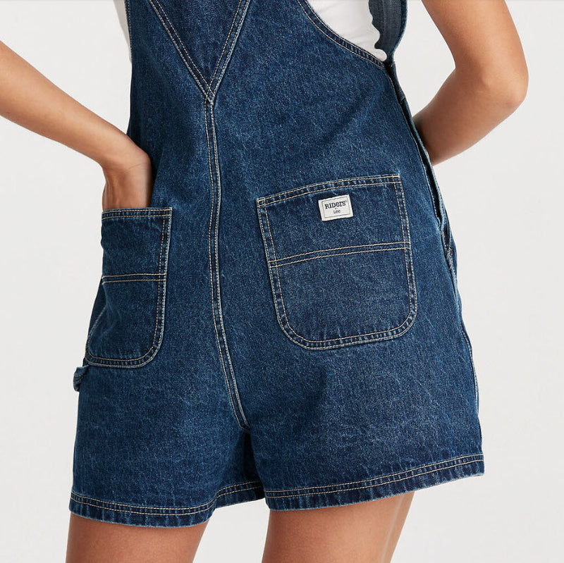 Riders By Lee Utility Dungaree Short Retro Blue R552357G21