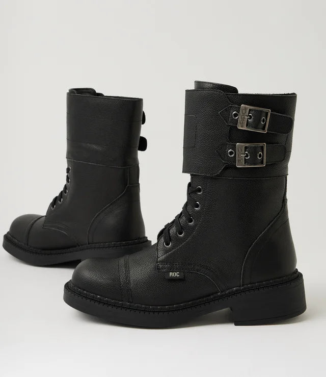 Roc Hudson Black Grain Leather Boot
